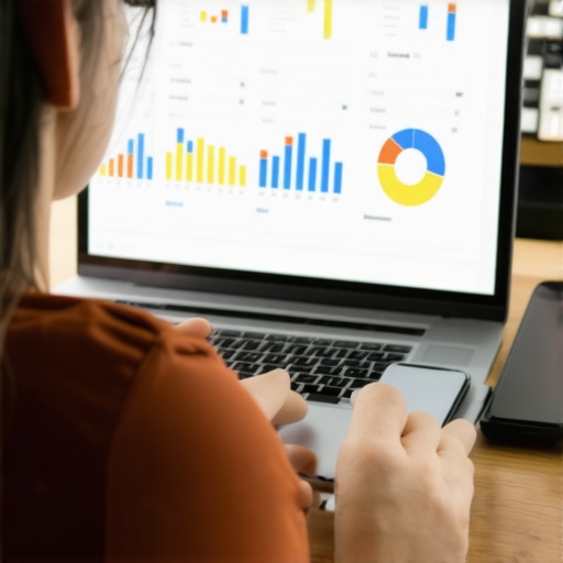 Person reviewing local SEO analytics on laptop and phone