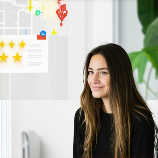 Business owner optimizing Google My Business profile with reviews and citations