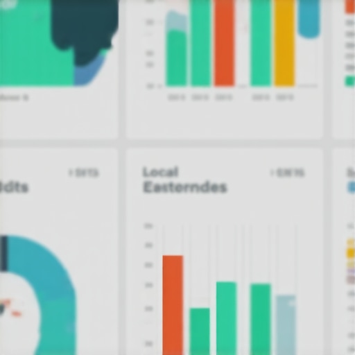 Analytics dashboard with local SEO metrics and graphs.