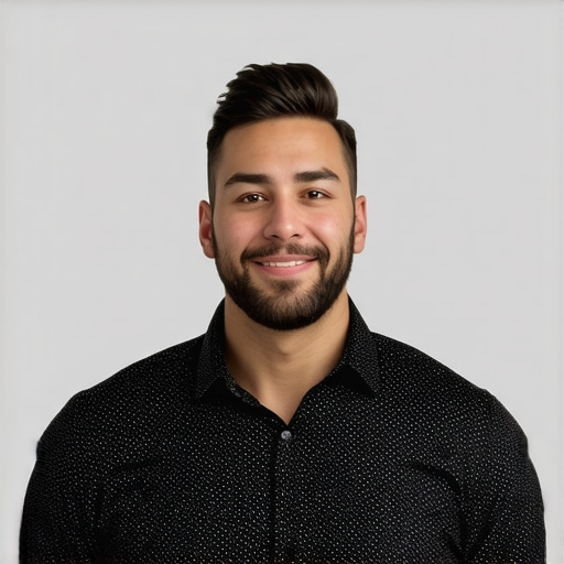 Business owner updating Google My Business profile with reviews, photos, and local keywords.