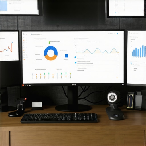 Person monitoring local SEO dashboards and citation data on multiple screens