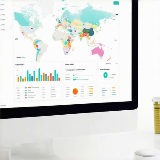 Screenshot showing local SEO metrics and map analytics on a computer screen