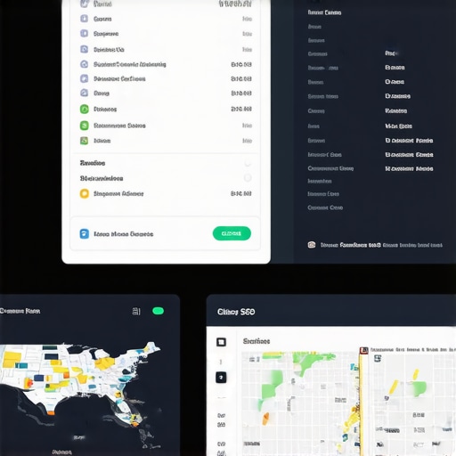Local SEO Monitoring Dashboard Screenshot of local SEO tracking dashboard showing citation, ranking, and map data