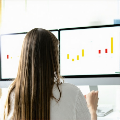 Person reviewing brand mention data on a laptop with digital charts.