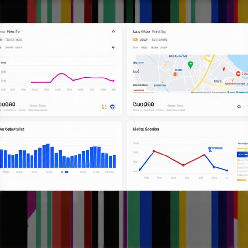 Screenshot of local SEO analytics dashboard showing real-time Google Maps ranking data.