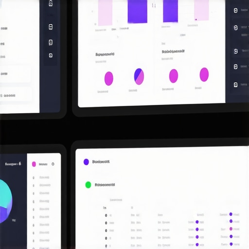 A professional digital workspace displaying various SEO analytics dashboards and tools.