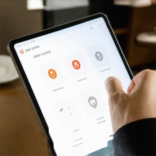 Business owner reviewing GMB profile with security highlights