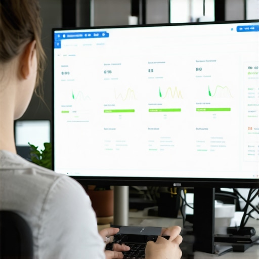 Person analyzing transit data on computer to improve map rankings