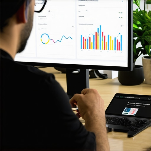 Business owner analyzing signals on a dashboard to improve local map rankings