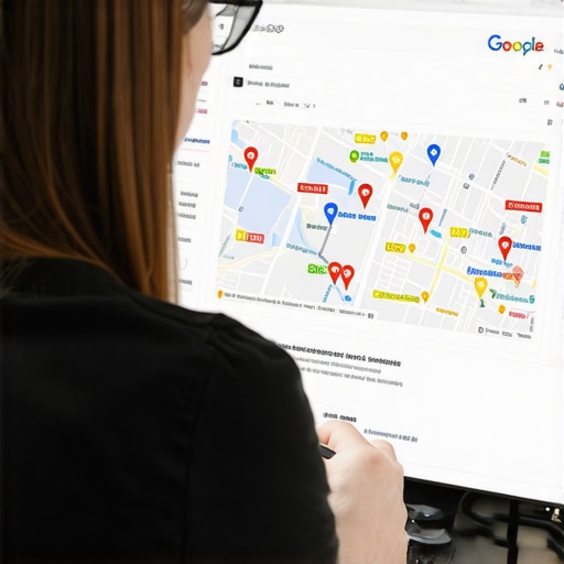 Consultant reviewing Google Maps optimization and signals