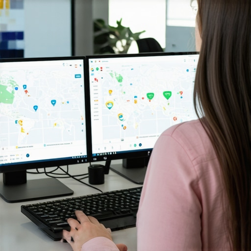 SEO professional reviewing Google Maps edit activities on a computer.