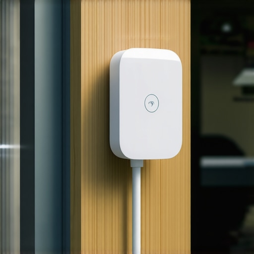 Business location showing sensors and beacon devices for accurate proximity signaling.